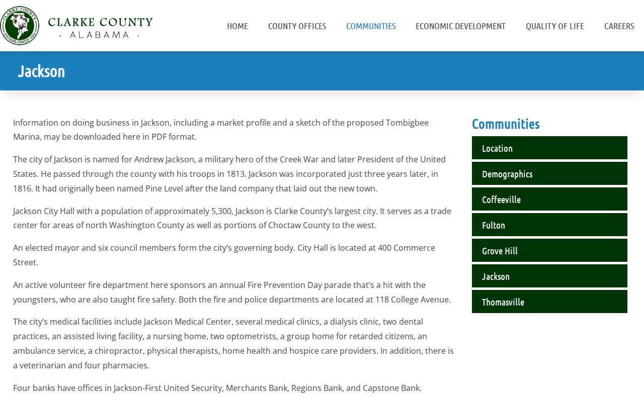 Jackson Clarke County community source for Jackson warrant records