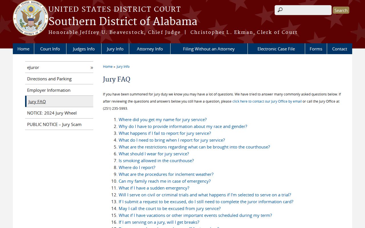 Clarke County arrest warrant records Southern District federal assignment